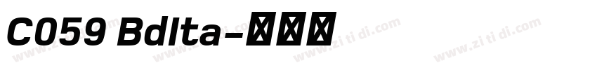 C059 BdIta字体转换